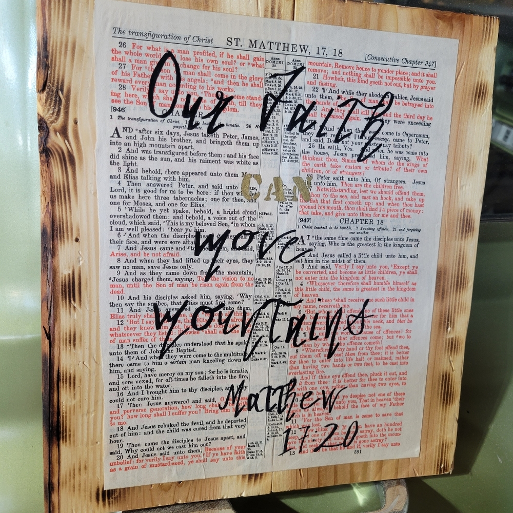 Bible verse wall are Matthew 17:20